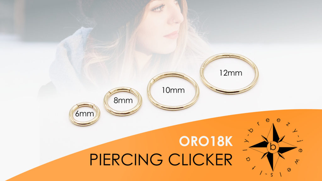 Piercing clicker in oro 750