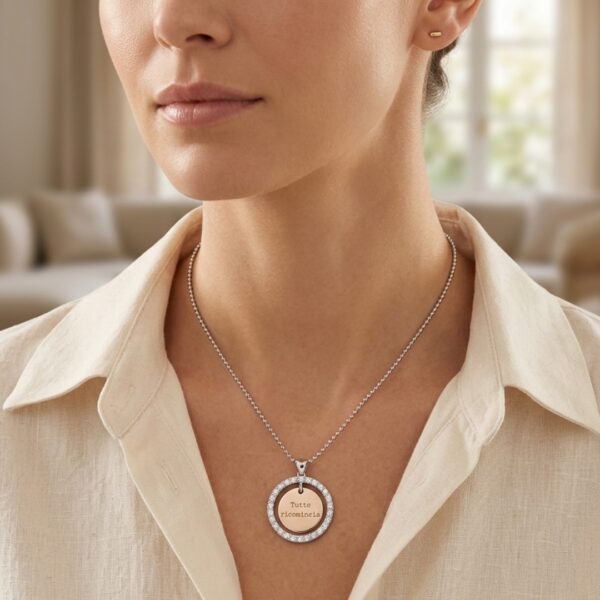 Collana Argento "Tutto ricomincia" e Zirconi | Gioielli Breezy indossato